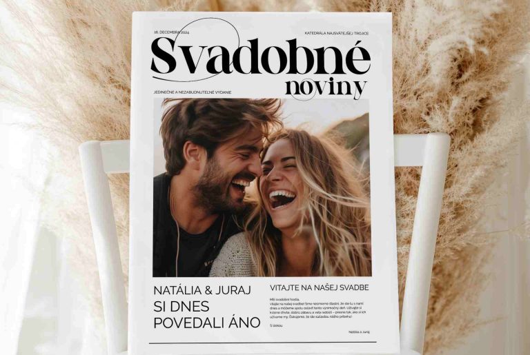 svadobný novinový dizajn
